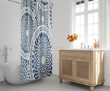 Pierson Floral Shower Curtain in Pigeon Blue - view 2