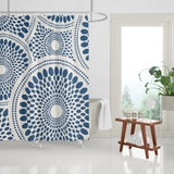 Pierson Floral Shower Curtain in Pigeon Blue