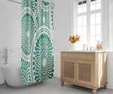 Pierson Floral Shower Curtain in Teal - view 2