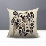 Pipo Parrot Reversible Indoor/Outdoor Square Pillow in Beige - Size 20x20