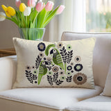 Pipo Jimi Parrot Reversible Indoor/Outdoor Lumbar Pillow in Chartreuse - Size 25x18