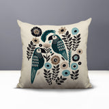 Pipo Parrot Reversible Indoor/Outdoor Square Pillow in Emerald - Size 20x20