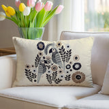 Pipo Jimi Parrot Reversible Indoor/Outdoor Lumbar Pillow in Gray - Size 25x18