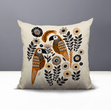 Pipo Parrot Reversible Indoor/Outdoor Square Pillow in Orange - Size 20x20