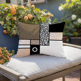 Plexa Abstract Reversible Indoor/Outdoor Lumbar Pillow