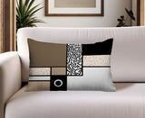 Plexa Abstract Reversible Indoor/Outdoor Lumbar Pillow