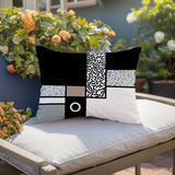 Plexa Abstract Reversible Indoor/Outdoor Lumbar Pillow