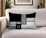 Plexa Abstract Reversible Indoor/Outdoor Lumbar Pillow
