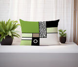 Plexa Abstract Reversible Indoor/Outdoor Lumbar Pillow
