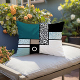 Plexa Abstract Reversible Indoor/Outdoor Lumbar Pillow