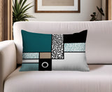 Plexa Abstract Reversible Indoor/Outdoor Lumbar Pillow