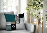 Plexa Abstract Reversible Indoor/Outdoor Lumbar Pillow