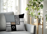 Plexa Abstract Reversible Indoor/Outdoor Lumbar Pillow