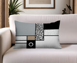 Plexa Abstract Reversible Indoor/Outdoor Lumbar Pillow