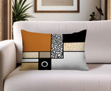Plexa Abstract Reversible Indoor/Outdoor Lumbar Pillow