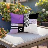 Plexa Abstract Reversible Indoor/Outdoor Lumbar Pillow