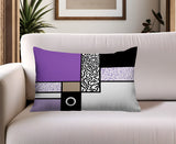 Plexa Abstract Reversible Indoor/Outdoor Lumbar Pillow