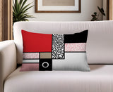 Plexa Abstract Reversible Indoor/Outdoor Lumbar Pillow