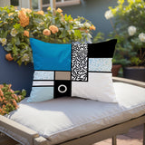 Plexa Abstract Reversible Indoor/Outdoor Lumbar Pillow