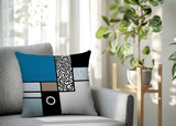 Plexa Abstract Reversible Indoor/Outdoor Lumbar Pillow