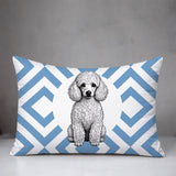Poodle Dog  Indoor/Outdoor Reversible Rectangular Pillow