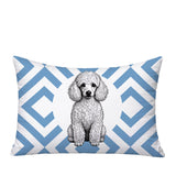 Poodle Dog  Indoor/Outdoor Reversible Rectangular Pillow