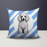 Poodle Dog  Indoor/Outdoor Reversible Square Pillow