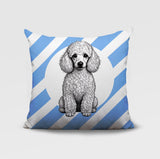 Poodle Dog  Indoor/Outdoor Reversible Square Pillow