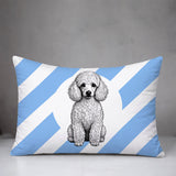Poodle Dog  Indoor/Outdoor Reversible Rectangular Pillow