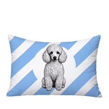 Poodle Dog  Indoor/Outdoor Reversible Rectangular Pillow