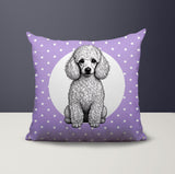 Poodle Dog  Indoor/Outdoor Reversible Square Pillow