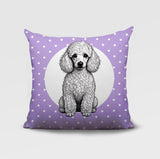 Poodle Dog  Indoor/Outdoor Reversible Square Pillow