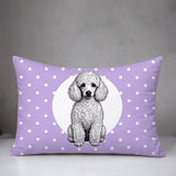 Poodle Dog  Indoor/Outdoor Reversible Rectangular Pillow