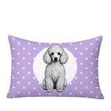 Poodle Dog  Indoor/Outdoor Reversible Rectangular Pillow