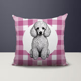 Poodle Dog  Indoor/Outdoor Reversible Square Pillow