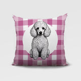 Poodle Dog  Indoor/Outdoor Reversible Square Pillow