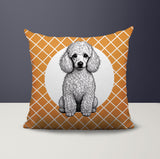 Poodle Dog  Indoor/Outdoor Reversible Square Pillow