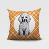 Poodle Dog  Indoor/Outdoor Reversible Square Pillow
