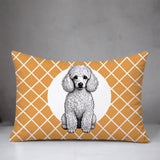 Poodle Dog  Indoor/Outdoor Reversible Rectangular Pillow