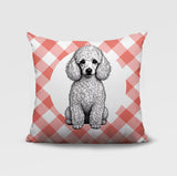 Poodle Dog  Indoor/Outdoor Reversible Square Pillow