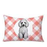 Poodle Dog  Indoor/Outdoor Reversible Rectangular Pillow