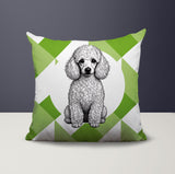 Poodle Dog  Indoor/Outdoor Reversible Square Pillow