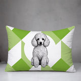 Poodle Dog  Indoor/Outdoor Reversible Rectangular Pillow