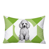 Poodle Dog  Indoor/Outdoor Reversible Rectangular Pillow