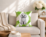 Poodle Dog  Indoor/Outdoor Reversible Square Pillow