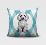 Poodle Dog  Indoor/Outdoor Reversible Square Pillow