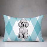 Poodle Dog  Indoor/Outdoor Reversible Rectangular Pillow