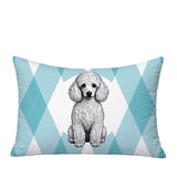 Poodle Dog  Indoor/Outdoor Reversible Rectangular Pillow