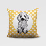 Poodle Dog  Indoor/Outdoor Reversible Square Pillow