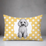 Poodle Dog  Indoor/Outdoor Reversible Rectangular Pillow